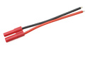 Konektor pozlátený 4.0mm samec s káblom 14AWG 10cm
