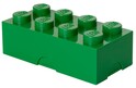 LEGO® box na desiatu 8 - tmavo zelená 100 x 200 x 75 mm