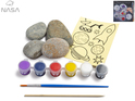 Conjunto creativo de NASA - pintar piedras como planetas 4 piedras