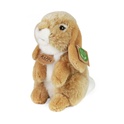Beigefarbenes Plüschkaninchen stehend, 18 cm, UMWELTFREUNDLICH