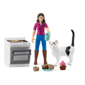 Schleich Bäckerin mit Katze und Zubehör