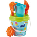 Ecoiffier Cubo Vacaciones con regadera y accesorios, 17 cm