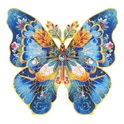 RoboTime Дървен пъзел пеперуда Morpho Helena
