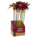 Ciocan de jucărie Magic Cat cu pene și țăran 17cm+49cm 24 buc