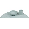 NATTOU Set jedilni silikon 4 kosi, green
