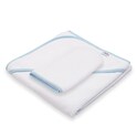 Detská froté osuška s kapuckou New Baby BASIC 80x80 bielo-modrá