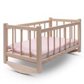 Drevená postieľka-kolíska pre bábiky s obliečkami Baby Mix