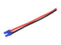 Conector baterie EC2 placat cu aur cu cablu 14AWG 12cm