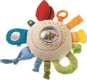 Haba Hochet en tissu et jouet moteur pour les tout-petits Coussin arc-en-ciel avec activités