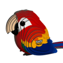 EUGY Pappagallo 3D puzzle di cartone