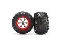 Traxxas Fahrrad 2.2", Disc Geode chrom-rot, Reifen Canyon AT (Paar)