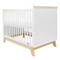 Culla con barriera New Baby MARCUS 120x60 cm bianca/naturale