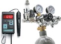Kompletná dvojstupňová súprava CO2 s regulátorom, nočné vypínanie, 2,1l fľaša