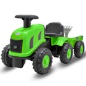 Detské odrážadlo traktor s vlečkou a náradim Baby Mix Benny zelené