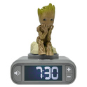 Ceas deșteptător cu lumină de noapte 3D Groot