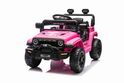 Elektrické autíčko OFFROAD NEW s pohonom zadných kolies, ružové, Lítiová batéria