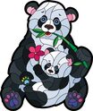 Drevené puzzle set Panda
