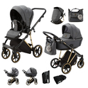 ADAMEX Kombikinderwagen Belissa Special Edition Grafit/Gold