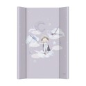 CEBA BABY Wickelauflage 2-seitig mit fester Platte (50x70) Basic Wild Swans