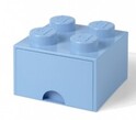 LEGO® Aufbewahrungsbox 4 - mit Schublade hellblau 250 x 250 x 180 mm