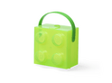 Boîte LEGO avec poignée - vert translucide