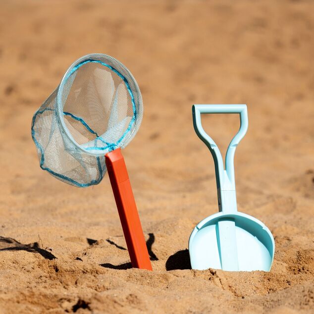 Schildkröt - set da spiaggia con paletta e rete 2 in 1