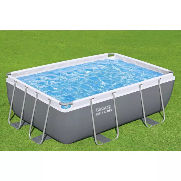 Piscina de jardín Bestway 56429 Power Steel 2.82m x 1.96m x ,84m Rectangular con filtro de cartucho.