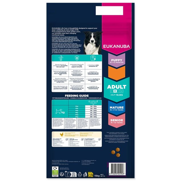 Krmivo EUKANUBA Adult Medium rich in fresh chicken 15 kg