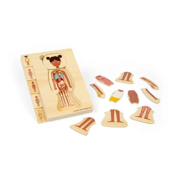 Bigjigs Toys Rompecabezas de madera Anatomía niña
