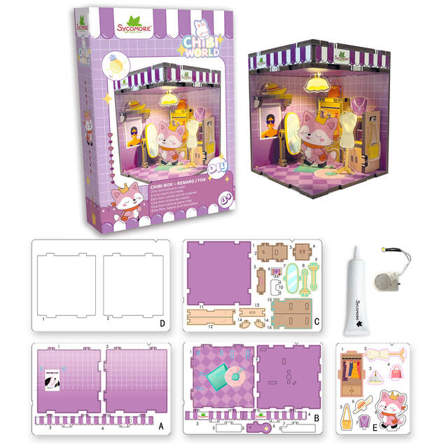 Sycomore Chibi mundo - Mini caja con zorro