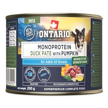 Konzerva Ontario Adult monoprotein kačacie paté s tekvicou200g