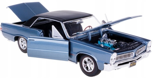 Maisto - 1965 Pontiac GTO, metal modrý, 1:18
