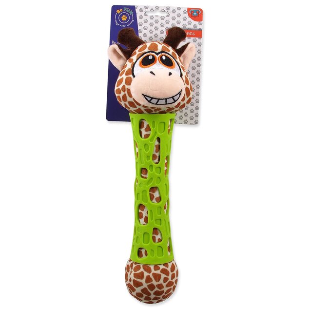 Jouet BeFun girafe en peluche avec caoutchouc TPR pour chiot 39cm