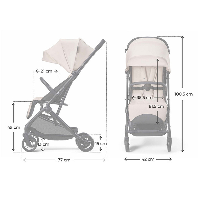 KINDERKRAFT Sportwagen Indy 3 Misty Beige