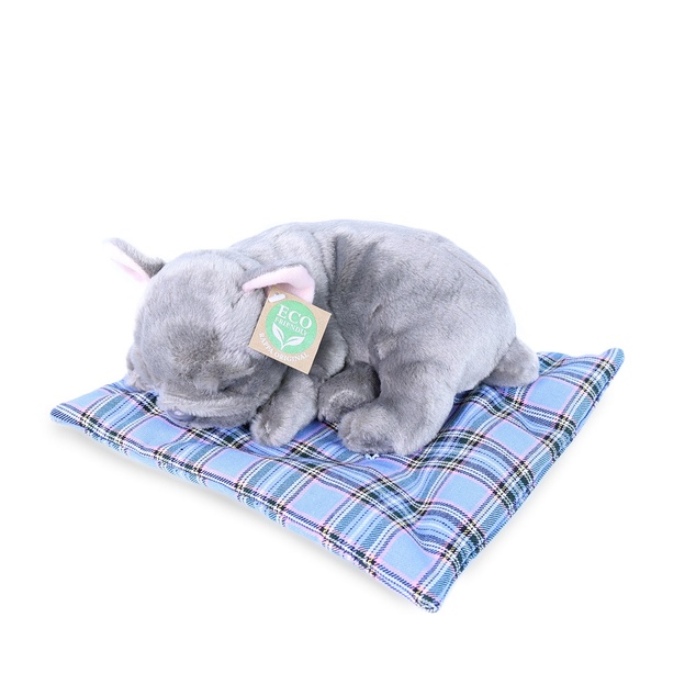 Peluche cane Bulldog francese sdraiato 23 cm ECO-FRIENDLY