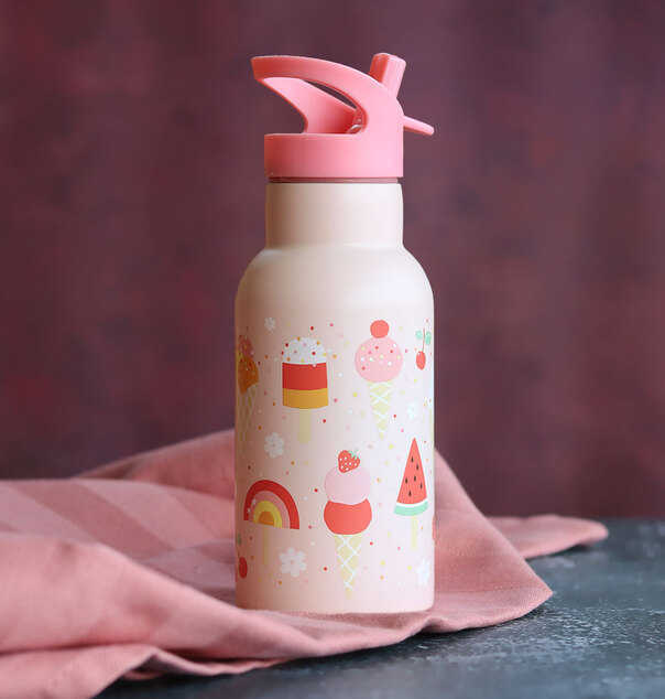 A Little Lovely Company - nerezová fľaša na pitie, 350 ml - zmrzlina
