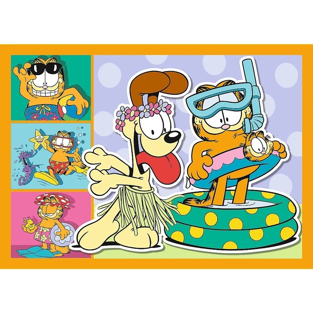 Trefl Puzzle 4v1 Garfield zbožňuje lasagne