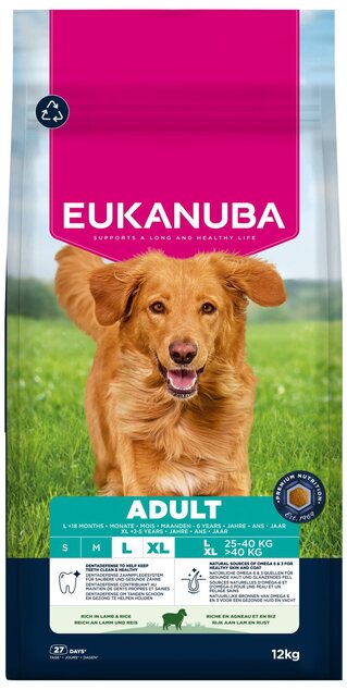 Krmivo EUKANUBA Adult Large rich in lamb and rice 12 kg