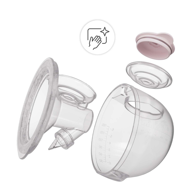 KINDERKRAFT Extractor de leche materna Double Hands-free Gentle Flow Pink