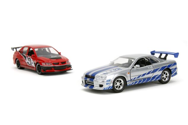Rýchlo a zbesilo Twin Pack 2006 Mitsubishi Lancer Evo IX + Brianov 2002 Nissan Skyline GTR