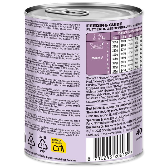 Konzerva EUKANUBA Puppy bohotá na hovädzie s tekvicou 400 g