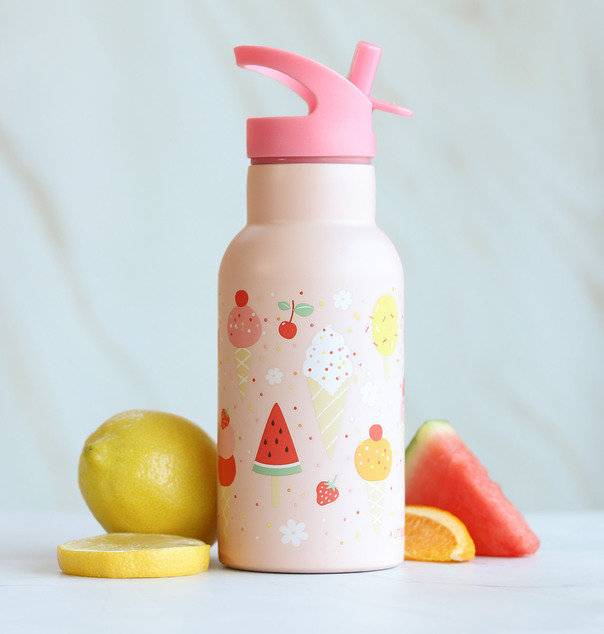 A Little Lovely Company - nerezová fľaša na pitie, 350 ml - zmrzlina