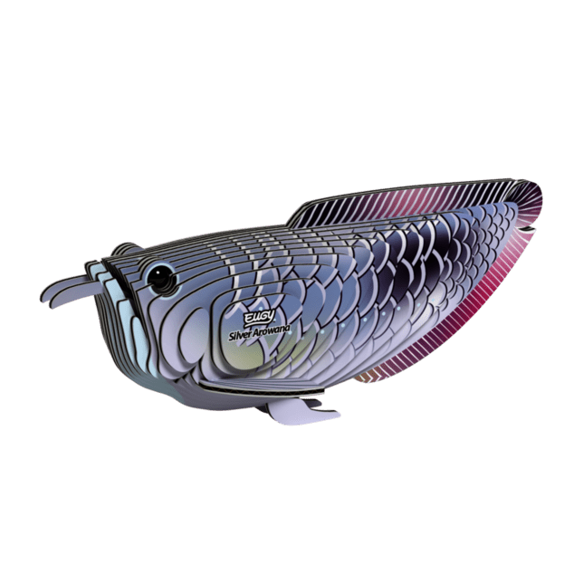 EUGY Arowana srebrna 3D kartonska sestavljanka