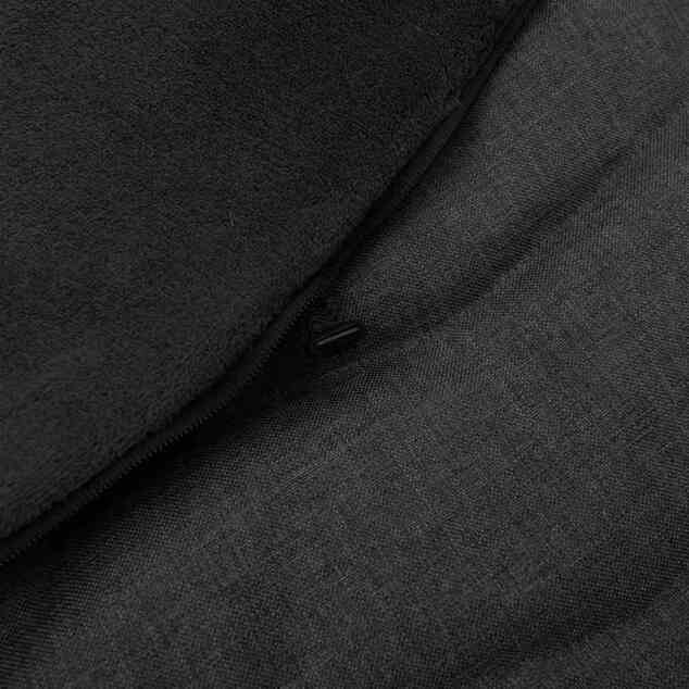 Kinderfußsack NEW BABY mit Fell dunkelgrau