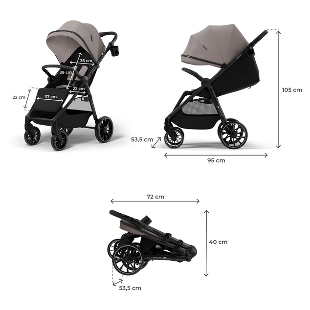 KINDERKRAFT Kočík športový Grande 2 Sand Beige