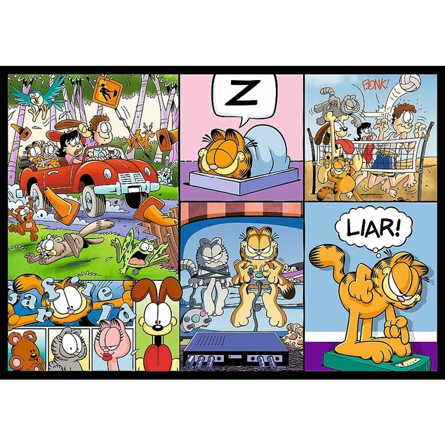 Trefl Puzzle 4x250 Garfield nemá rád pondelky