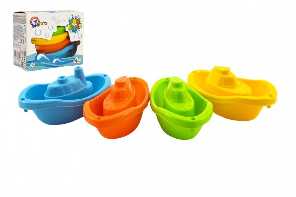 Boote im Wasser 4 Stück Kunststoff 11cm