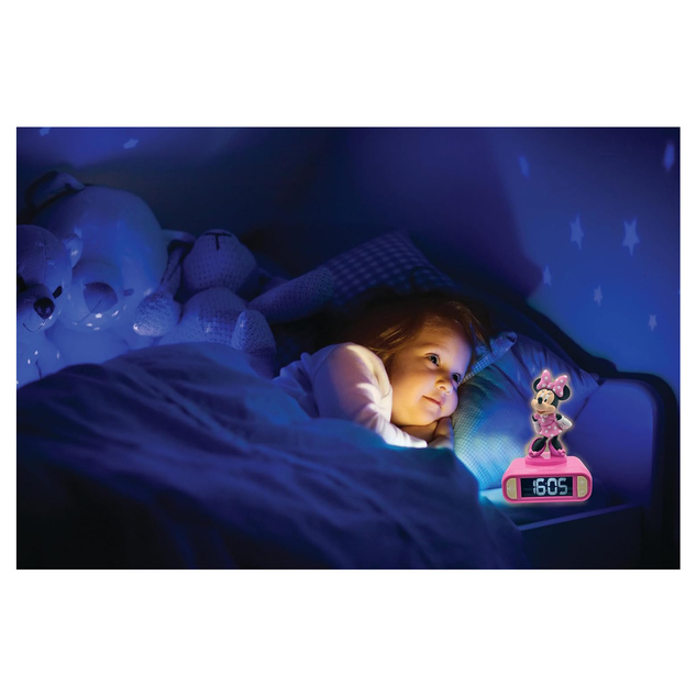Lexibook Wecker mit 3D-Nachtlicht Minnie Maus