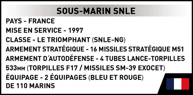 Cobi 4859 Armed Forces Sous-marin SNLE 4v1, 1:300, 643 k, 2 f