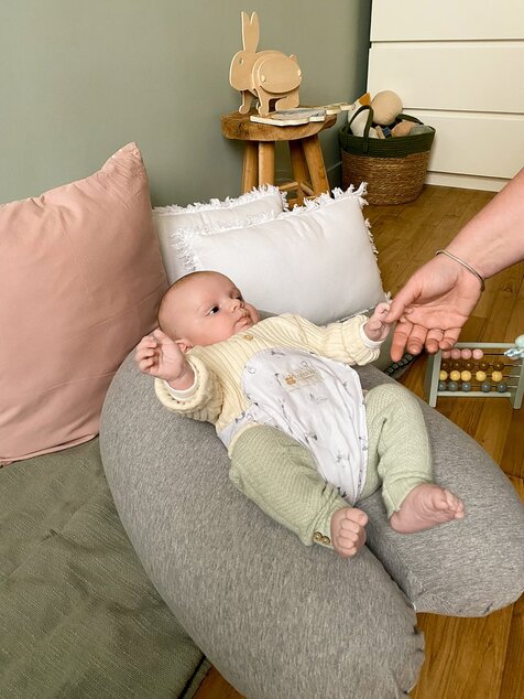 Cuscino gravidanza e allattamento Multirelax 3 in 1 Cotone, Grey Bunny